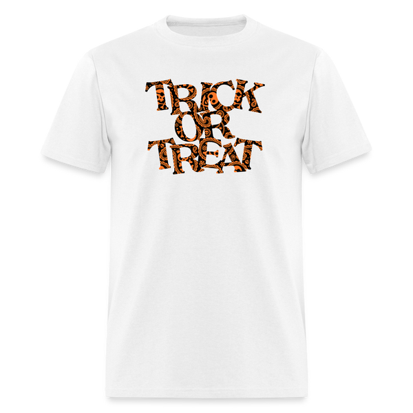 8048 1/4S Paisley Skulls Trick or Treat PREMIUM TSHIRT - white