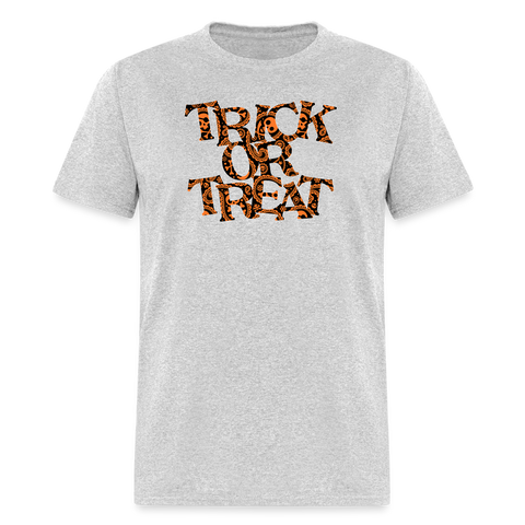 8048 1/4S Paisley Skulls Trick or Treat PREMIUM TSHIRT - heather gray