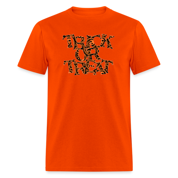 8048 1/4S Paisley Skulls Trick or Treat PREMIUM TSHIRT - orange