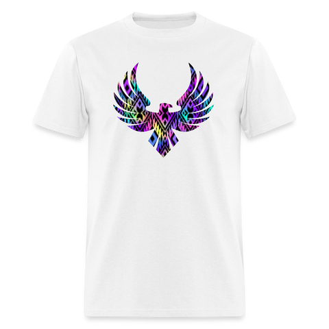 8383 1/4S Janie's Pastel Aztec Phoenix PREMIUM TSHIRT - white