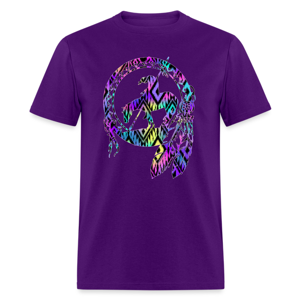 8383 1/4S Janie's Pastel Aztec End of Trail PREMIUM TSHIRT - purple