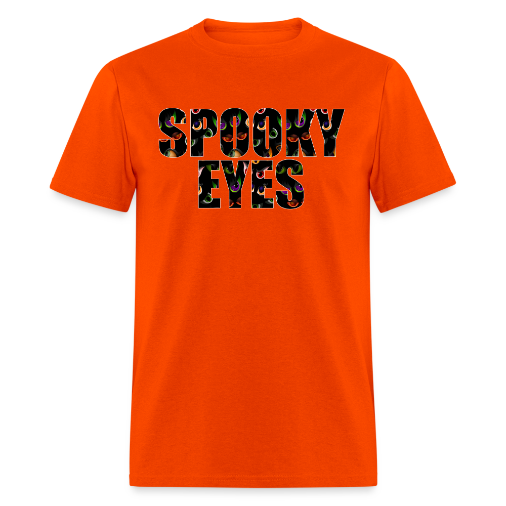 8041 1/4S Spooky Eyes Words PREMIUM TSHIRT - orange