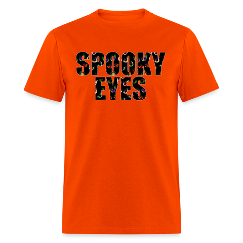 8041 1/4S Spooky Eyes Words PREMIUM TSHIRT - orange