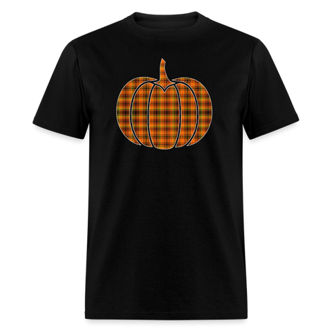 8051 1/4S Pumpkin Plaid #2 Pumpkin PREMIUM TSHIRT - black