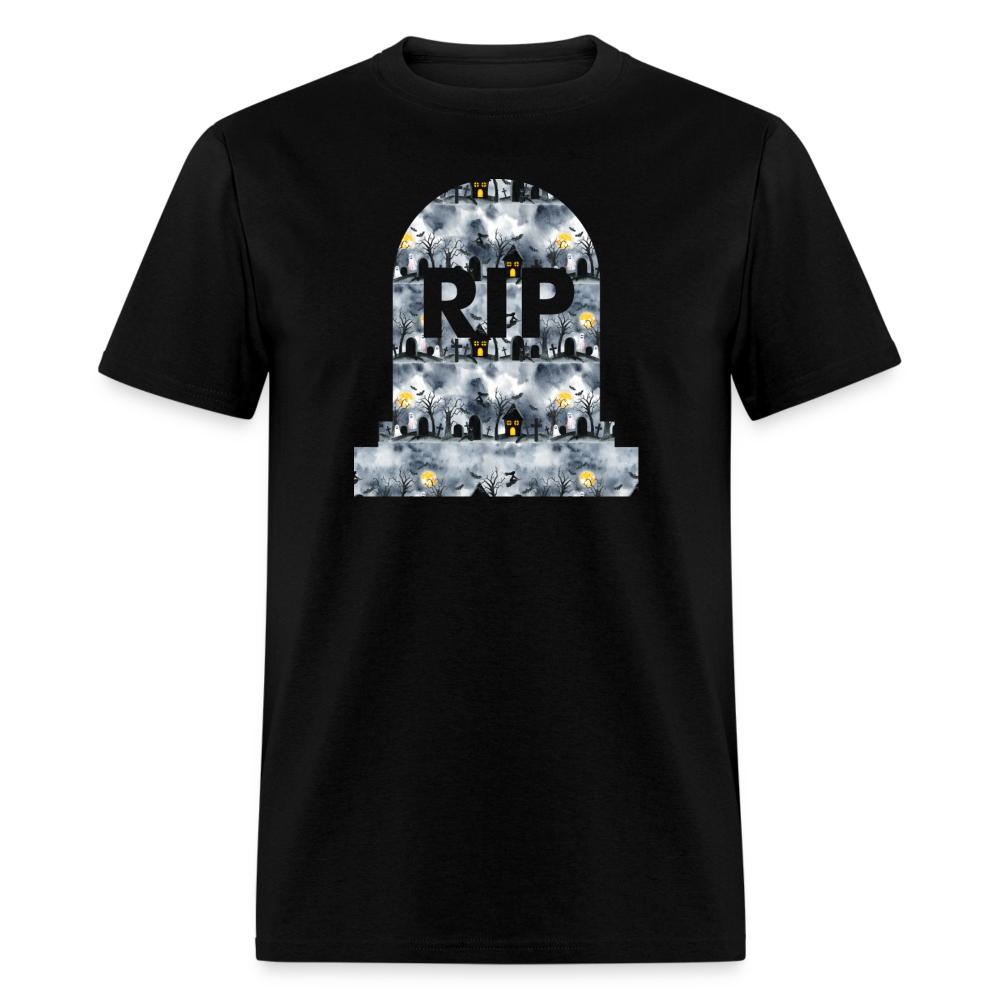 8052 1/4S Down Spooky Lane RIP PREMIUM TSHIRT - black