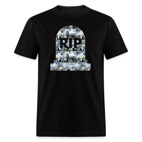 8052 1/4S Down Spooky Lane RIP PREMIUM TSHIRT - black