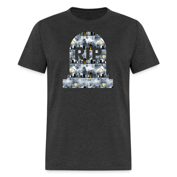 8052 1/4S Down Spooky Lane RIP PREMIUM TSHIRT - heather black