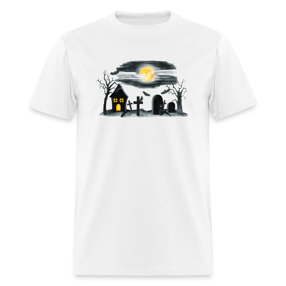 8052 1/4S Down Spooky Lane Image PREMIUM TSHIRT - white