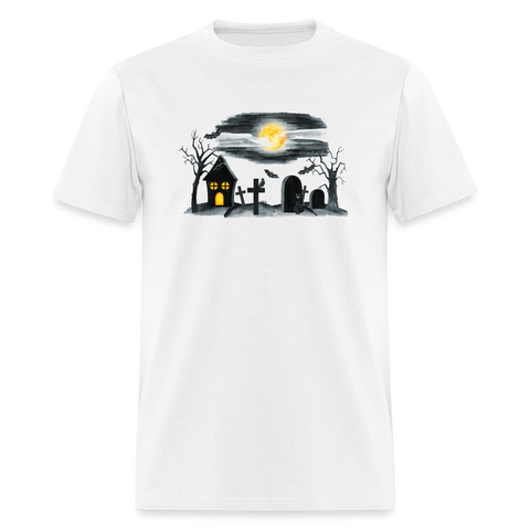 8052 1/4S Down Spooky Lane Image PREMIUM TSHIRT - white