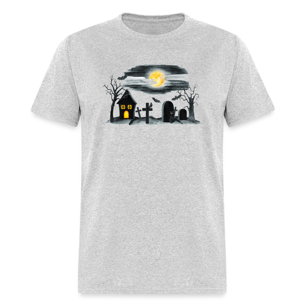 8052 1/4S Down Spooky Lane Image PREMIUM TSHIRT - heather gray