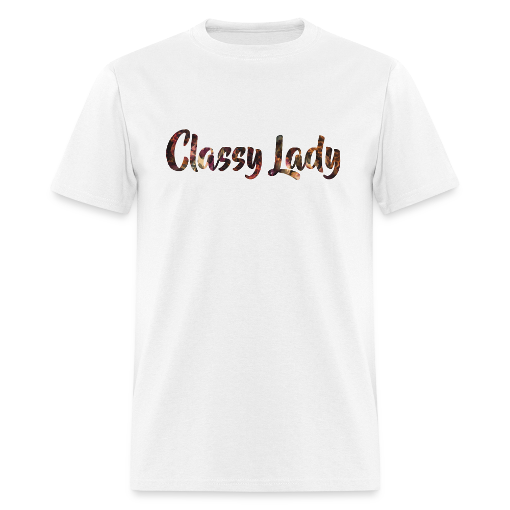 8382 1/4S Tanya's Cordovan Floral Classy Lady PREMIUM TSHIRT - white