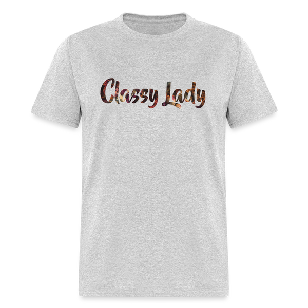 8382 1/4S Tanya's Cordovan Floral Classy Lady PREMIUM TSHIRT - heather gray