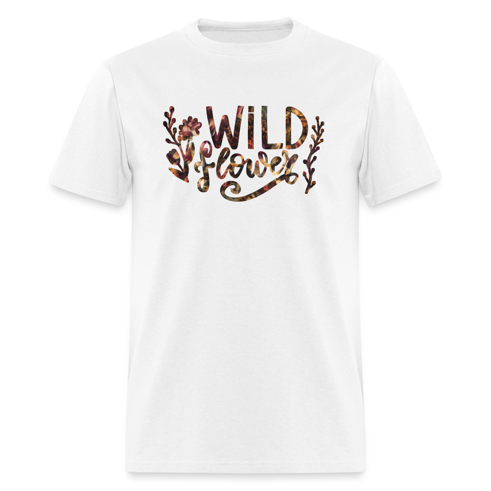 8382 1/4S Tanya's Cordovan Floral Wild Flower PREMIUM TSHIRT - white