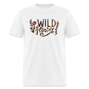 8382 1/4S Tanya's Cordovan Floral Wild Flower PREMIUM TSHIRT - white