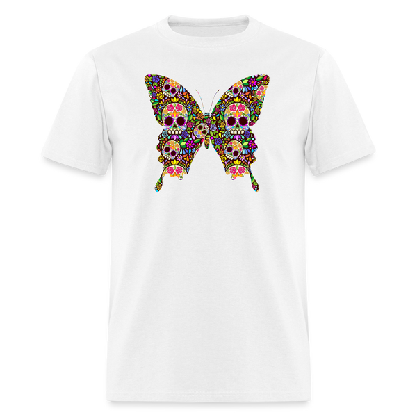 8384 1/4S Joy's Sugar Skulls Butterfly 2 PREMIUM TSHIRT - white