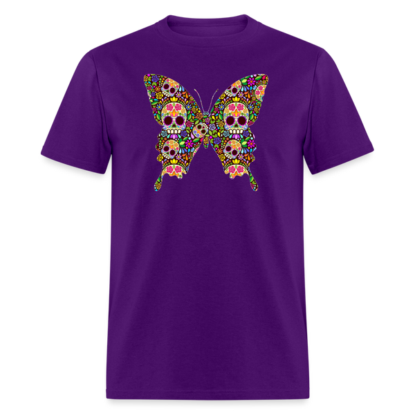 8384 1/4S Joy's Sugar Skulls Butterfly 2 PREMIUM TSHIRT - purple