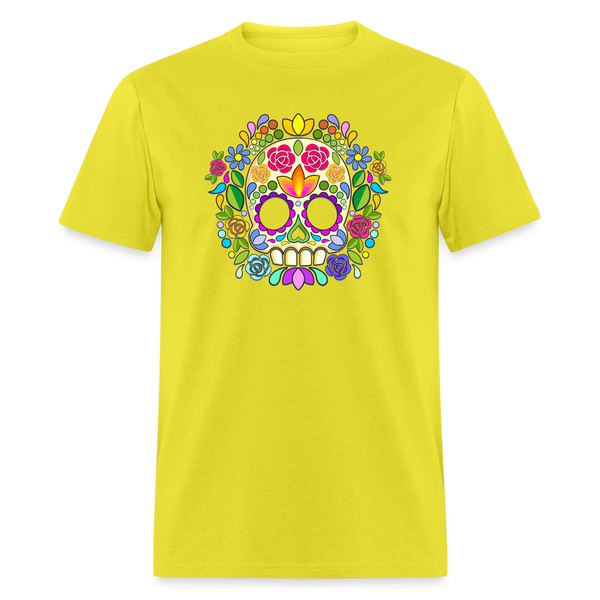 8384 1/4S Joy's Sugar Skulls Image PREMIUM TSHIRT - yellow