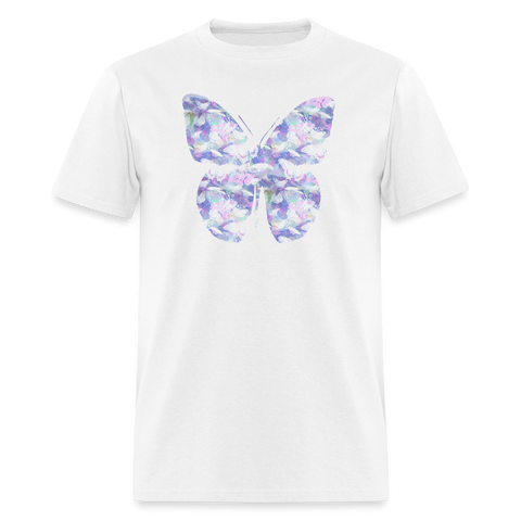 8385 1/4S Cindi's Tie Dye Butterfly Butterfly PREM TSHIRT - white