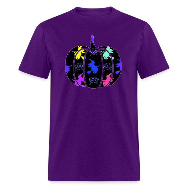 8273 1/4S BYOB Witches Pumpkin PREM TSHIRT - purple