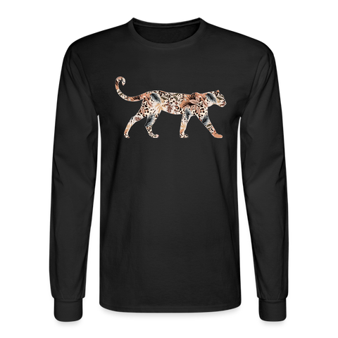 8310 4/4S Botanic Leopard Leopard PREM TSHIRT - black