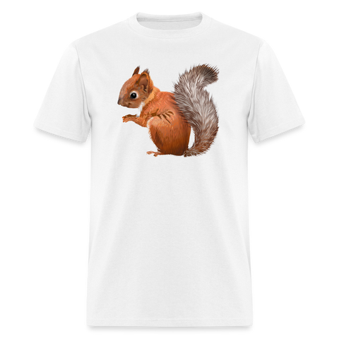 8065 1/4S Thats Nuts Squirrel PREM TSHIRT - white