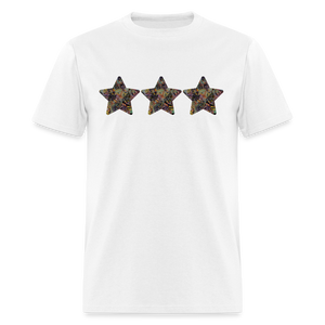 8368 1/4S Kathy's Indian Motif TD Stars PREM TSHIRT - white