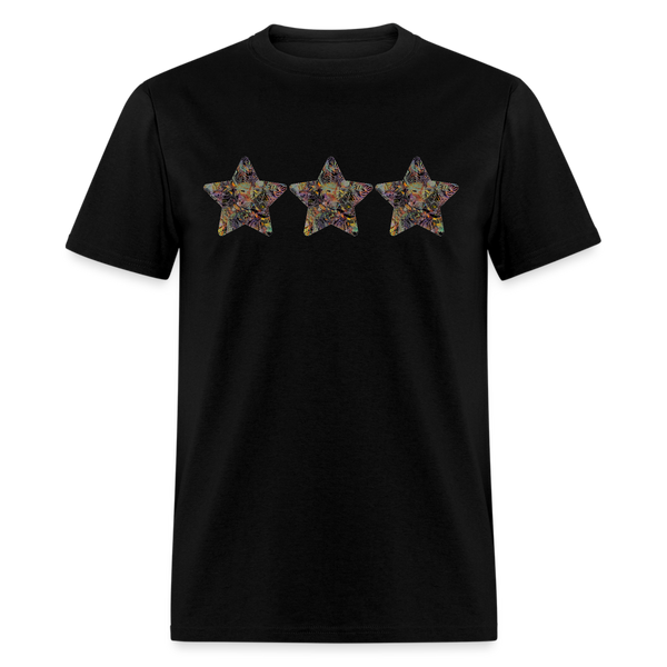 8368 1/4S Kathy's Indian Motif TD Stars PREM TSHIRT - black