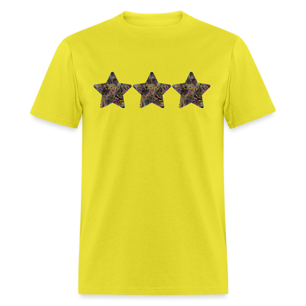 8368 1/4S Kathy's Indian Motif TD Stars PREM TSHIRT - yellow