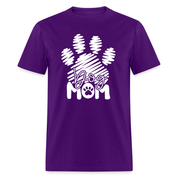 6780 1/4S Dog Mom Scribble PREM TSHIRT - purple