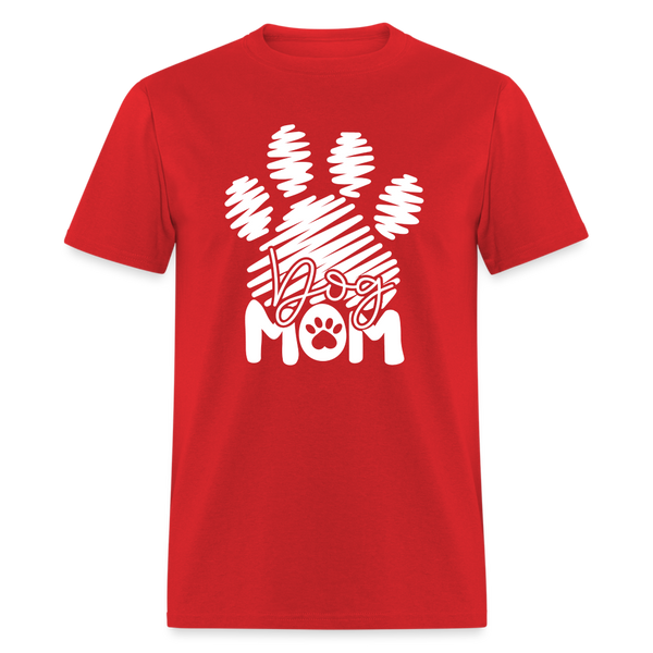 6780 1/4S Dog Mom Scribble PREM TSHIRT - red