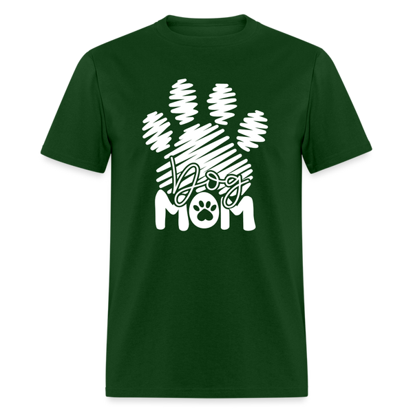 6780 1/4S Dog Mom Scribble PREM TSHIRT - forest green