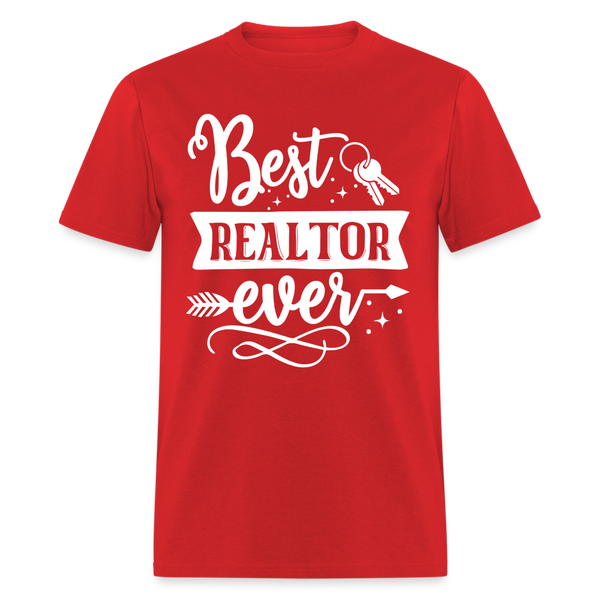 6788 1/4S Best Realtor Ever TSHIRT - red