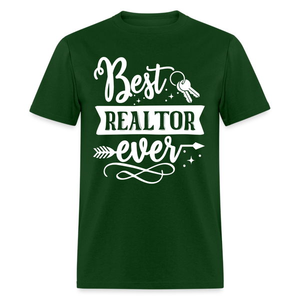 6788 1/4S Best Realtor Ever TSHIRT - forest green