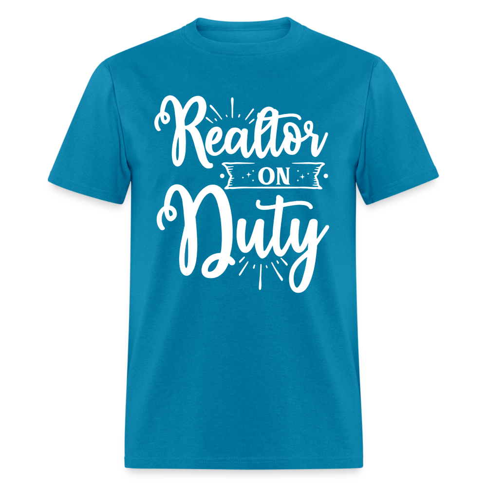 6794 1/4S Realtor On Duty TSHIRT - turquoise