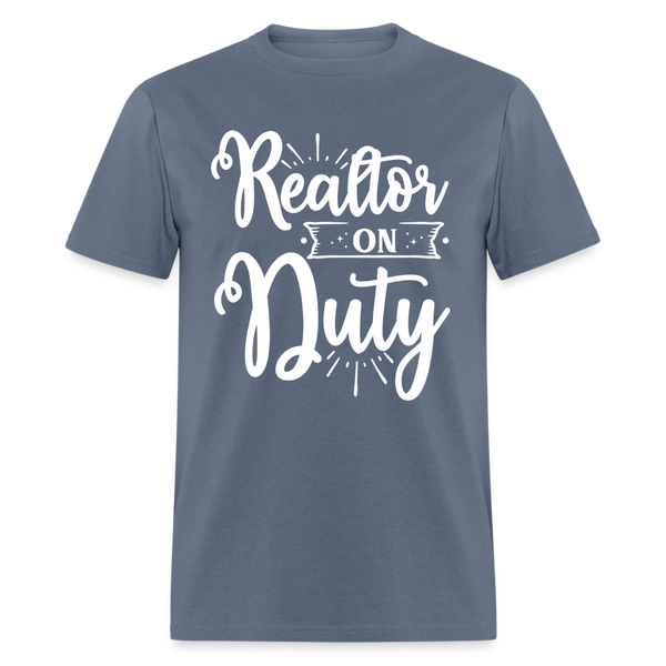 6794 1/4S Realtor On Duty TSHIRT - denim