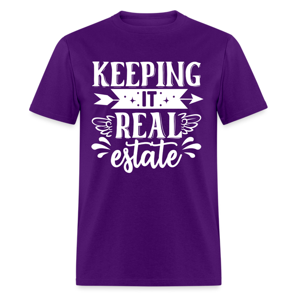 6791 1/4S Keeping It Real Estate TSHIRT - purple