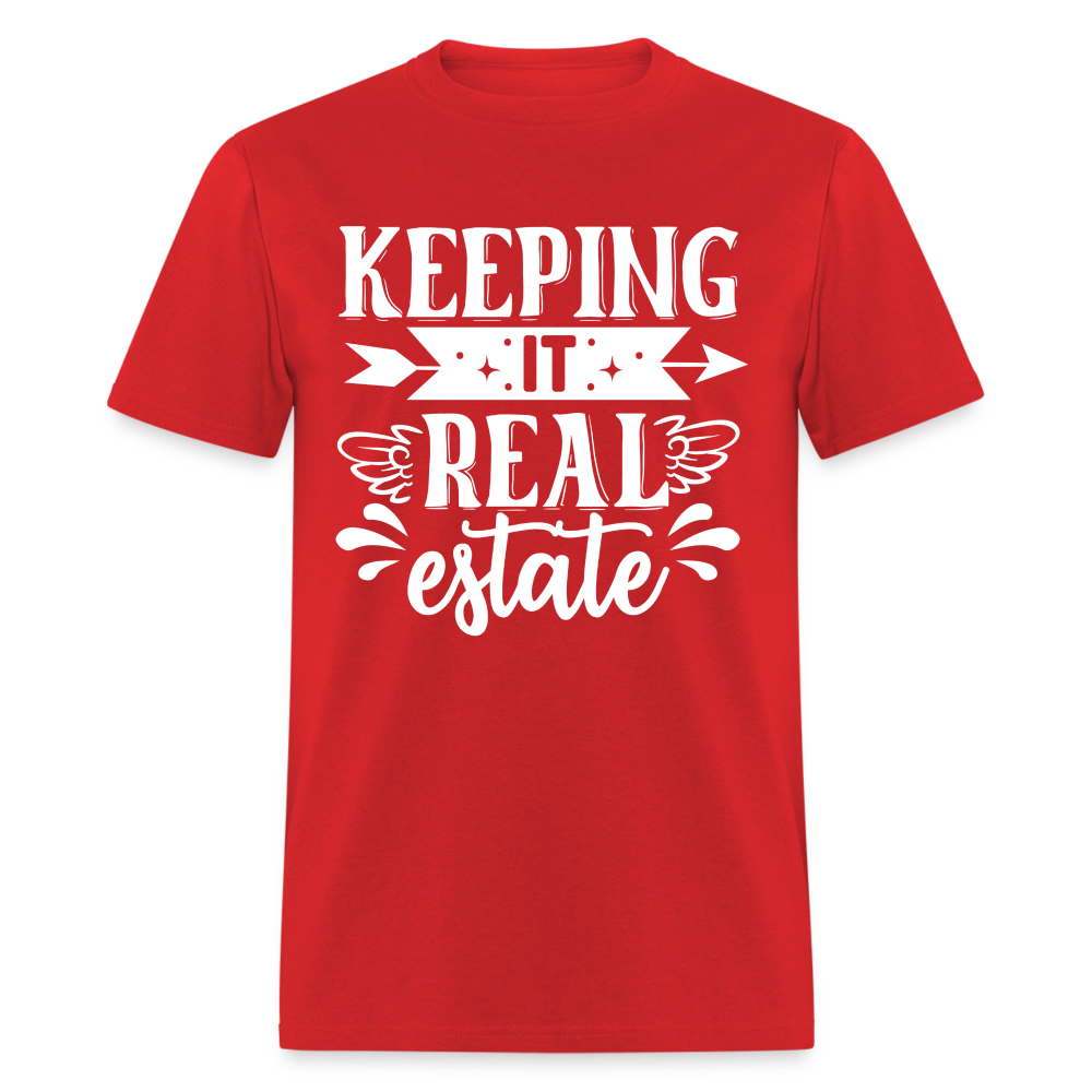 6791 1/4S Keeping It Real Estate TSHIRT - red