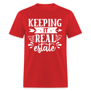 6791 1/4S Keeping It Real Estate TSHIRT - red