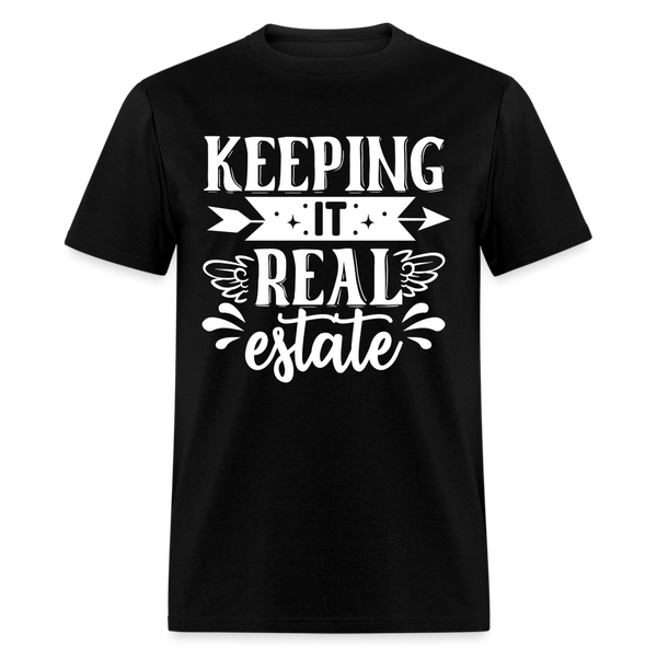 6791 1/4S Keeping It Real Estate TSHIRT - black