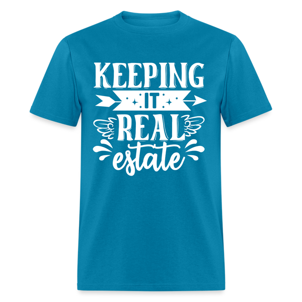 6791 1/4S Keeping It Real Estate TSHIRT - turquoise