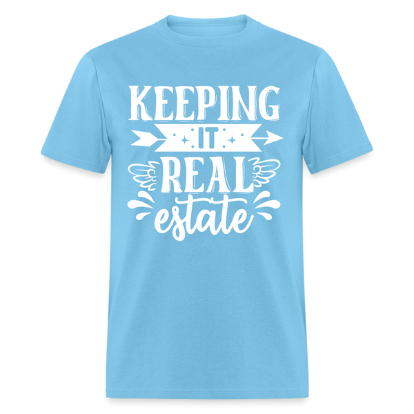 6791 1/4S Keeping It Real Estate TSHIRT - aquatic blue