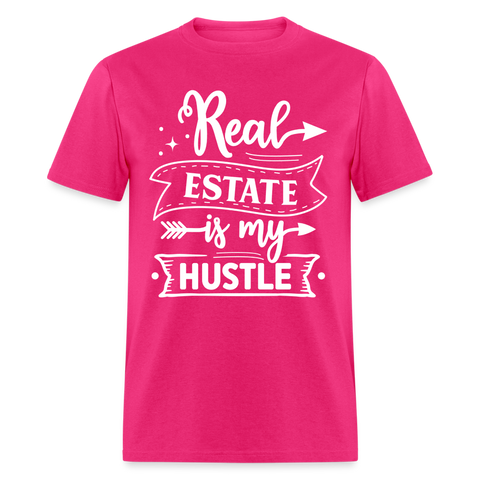 6793 1/4S Real Estate Is My Hustle TSHIRT - fuchsia