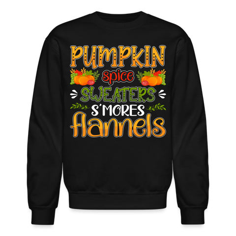 60007 4/4S Pumpkin Spice Sweaters Smores Flannels PREMIUM SWEATSHIRT - black