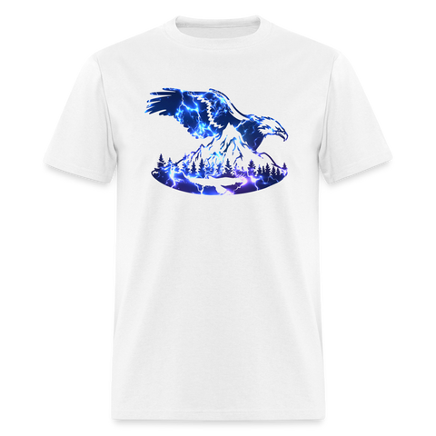 8068 1/4S Blue Lightning Eagle Mtns PREM TSHIRT - white