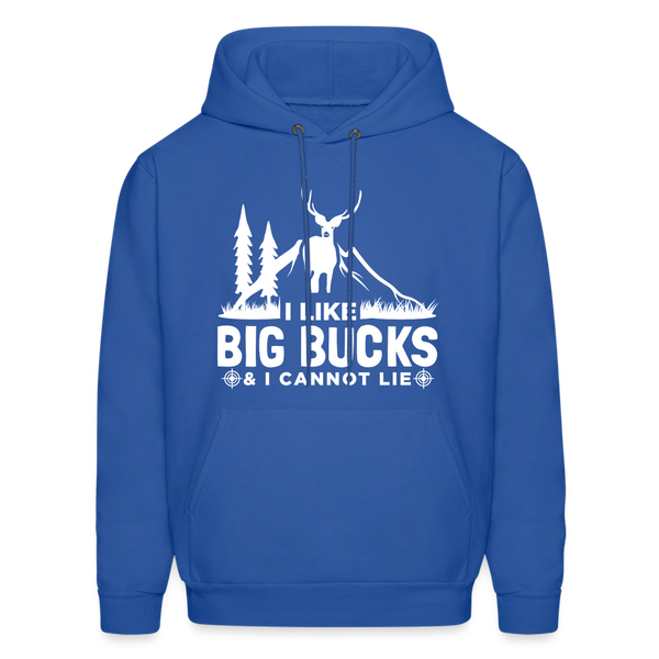 60008 4/4S I Like Big Bucks (White Graphic) PREMIUM HOODIE - royal blue