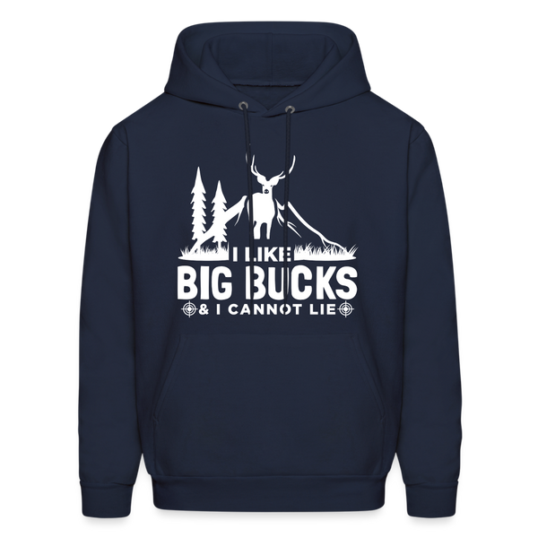 60008 4/4S I Like Big Bucks (White Graphic) PREMIUM HOODIE - navy