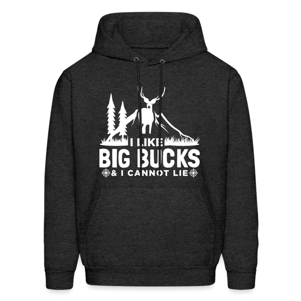 60008 4/4S I Like Big Bucks (White Graphic) PREMIUM HOODIE - charcoal grey