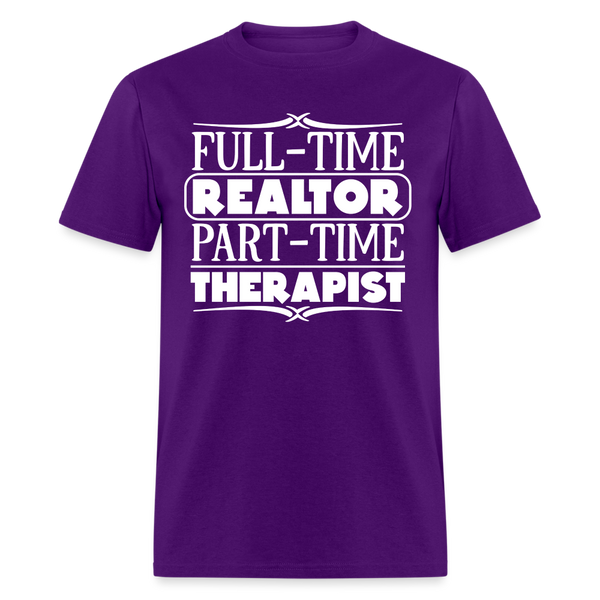 60011 1/4S FT Realtor PT Therapist PREMIUM TSHIRT - purple