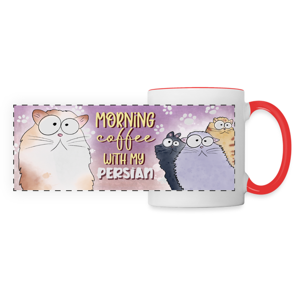 3018 Morning Coffee Persian DESIGNER MUGS - white/red