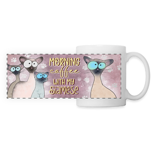 3019 Morning Coffee Siamese DESIGNER MUGS - white